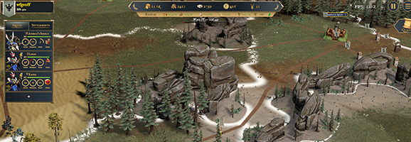 Squads maneuvering across forested terrain
